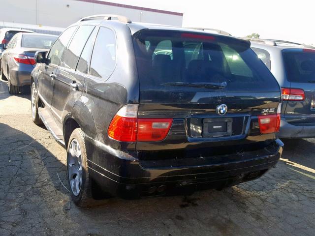 5UXFB33542LH37220 - 2002 BMW X5 4.4I BLACK photo 3