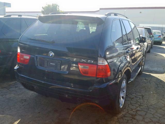 5UXFB33542LH37220 - 2002 BMW X5 4.4I BLACK photo 4