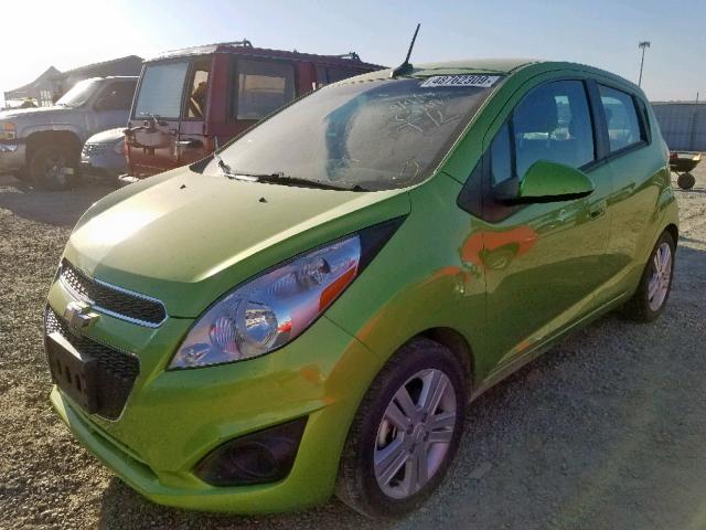 KL8CA6S93EC546153 - 2014 CHEVROLET SPARK LS GREEN photo 2