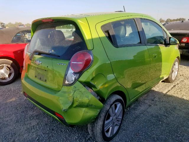 KL8CA6S93EC546153 - 2014 CHEVROLET SPARK LS GREEN photo 4