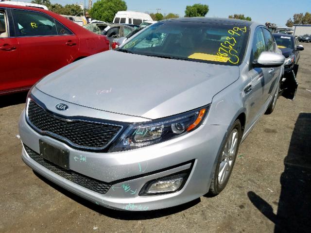 5XXGN4A7XFG510818 - 2015 KIA OPTIMA EX SILVER photo 2