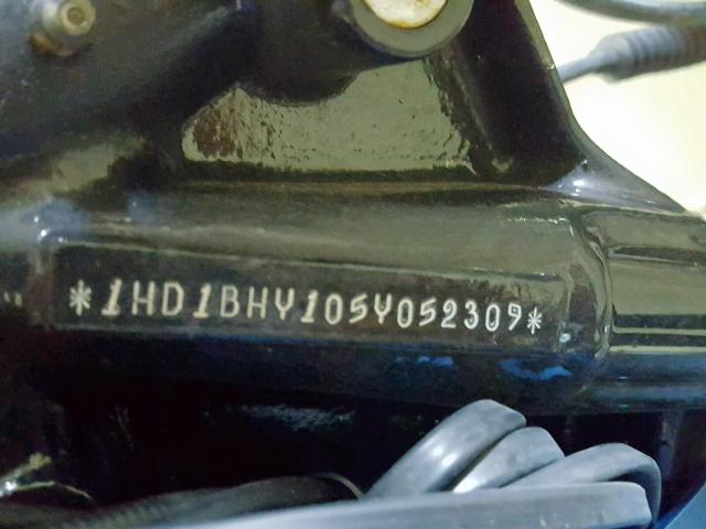 1HD1BHY105Y052309 - 2005 HARLEY-DAVIDSON FXST BLUE photo 10