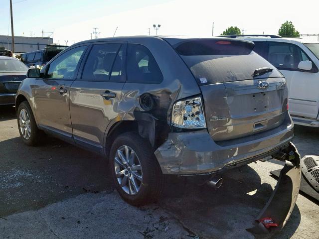 2FMDK3JC6DBB11772 - 2013 FORD EDGE SEL BROWN photo 3