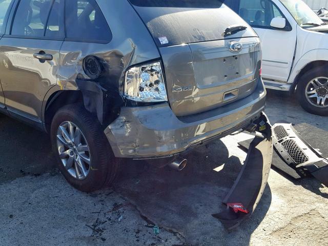 2FMDK3JC6DBB11772 - 2013 FORD EDGE SEL BROWN photo 9