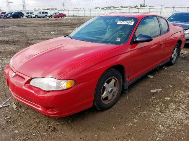 2G1WW12E859359819 - 2005 CHEVROLET MONTE CARL წითელი ფოტო 2
