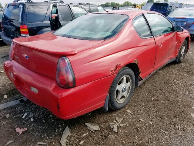 2G1WW12E859359819 - 2005 CHEVROLET MONTE CARL წითელი ფოტო 4