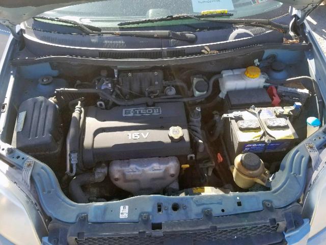 KL1TD56697B062304 - 2007 CHEVROLET AVEO BASE Көк фото 7