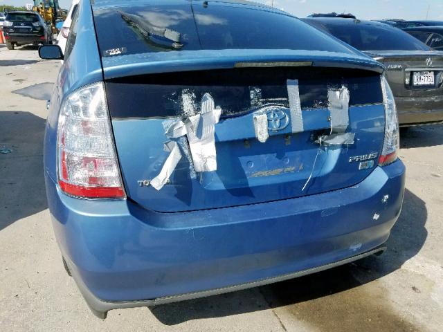 JTDKB20U777582276 - 2007 TOYOTA PRIUS BLUE photo 9