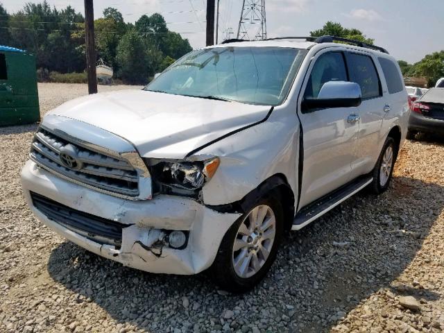 5TDZY67A28S013777 - 2008 TOYOTA SEQUOIA PL WHITE photo 2