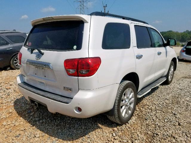 5TDZY67A28S013777 - 2008 TOYOTA SEQUOIA PL WHITE photo 4