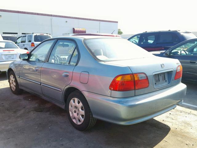 2HGEJ6619YH591301 - 2000 HONDA CIVIC BASE BLUE photo 3