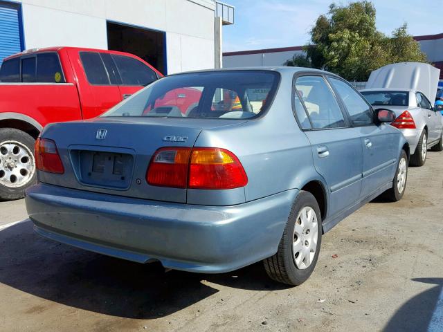 2HGEJ6619YH591301 - 2000 HONDA CIVIC BASE BLUE photo 4