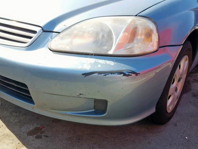 2HGEJ6619YH591301 - 2000 HONDA CIVIC BASE BLUE photo 9