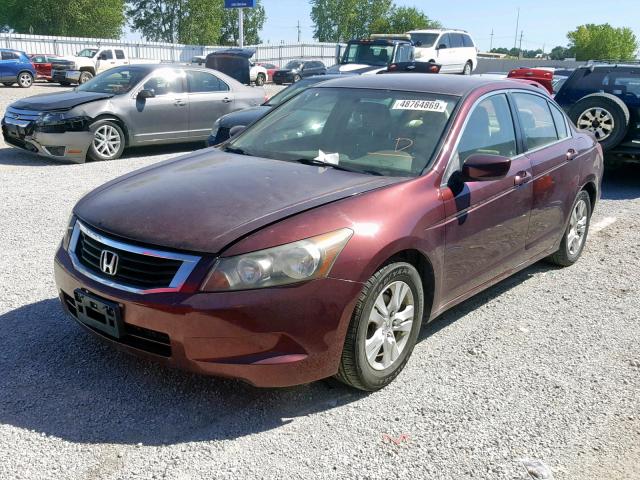 JHMCP26499C008168 - 2009 HONDA ACCORD LXP MAROON photo 2