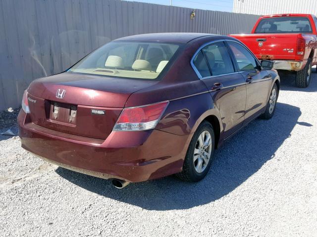 JHMCP26499C008168 - 2009 HONDA ACCORD LXP MAROON photo 4