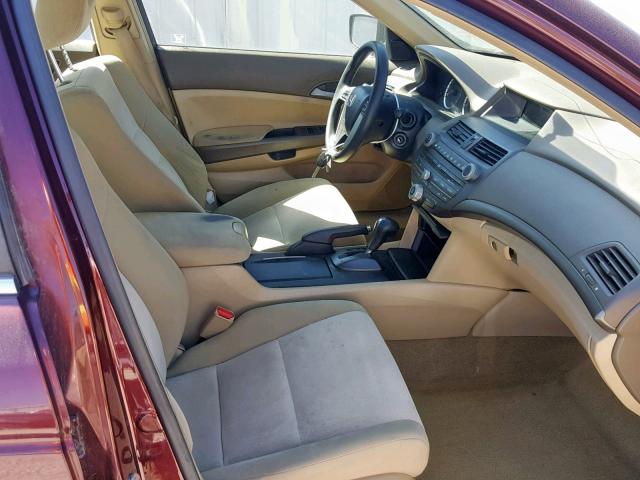 JHMCP26499C008168 - 2009 HONDA ACCORD LXP MAROON photo 5