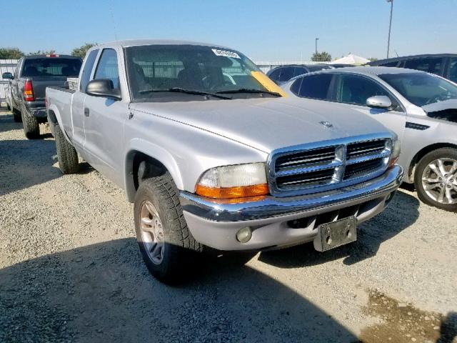 1D7HG42N54S750086 - 2004 DODGE DAKOTA SLT SILVER photo 1