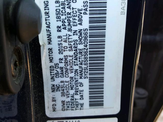 5Y2SL65856Z409665 - 2006 PONTIAC VIBE BLUE photo 10