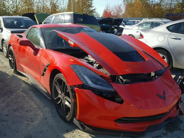 1G1YH2D73H5109493 - 2017 CHEVROLET CORVETTE S RED photo 1