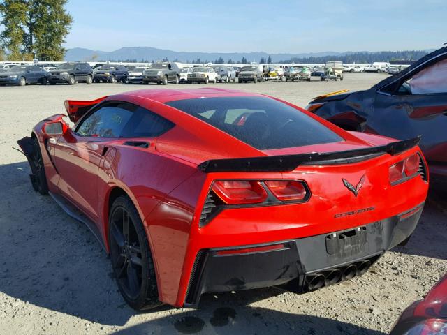 1G1YH2D73H5109493 - 2017 CHEVROLET CORVETTE S RED photo 3