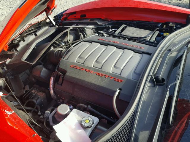 1G1YH2D73H5109493 - 2017 CHEVROLET CORVETTE S RED photo 7