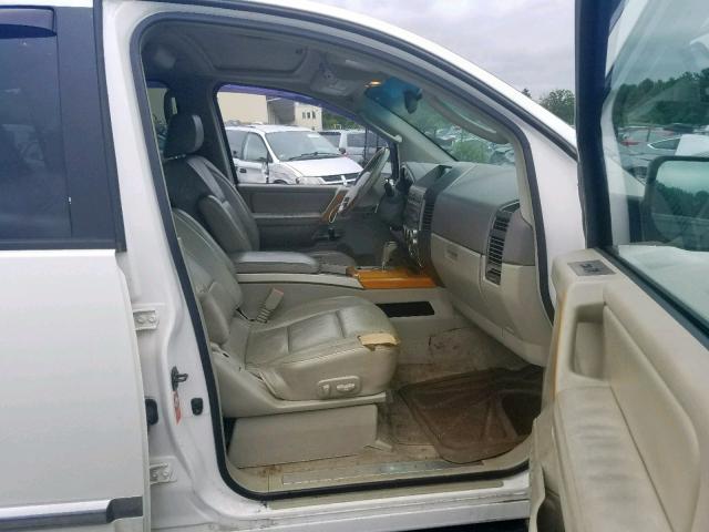 5N3AA08C25N805611 - 2005 INFINITI QX56 WHITE photo 5