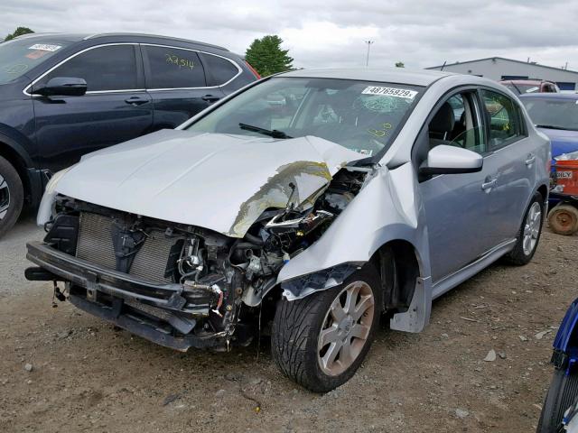 3N1AB6AP6AL715563 - 2010 NISSAN SENTRA 2.0 SILVER photo 2