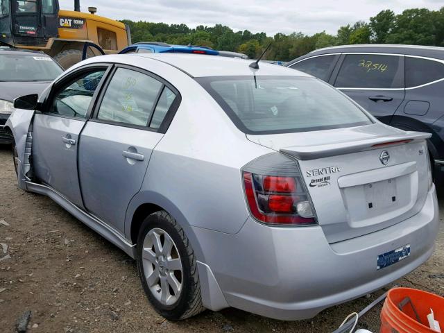 3N1AB6AP6AL715563 - 2010 NISSAN SENTRA 2.0 SILVER photo 3