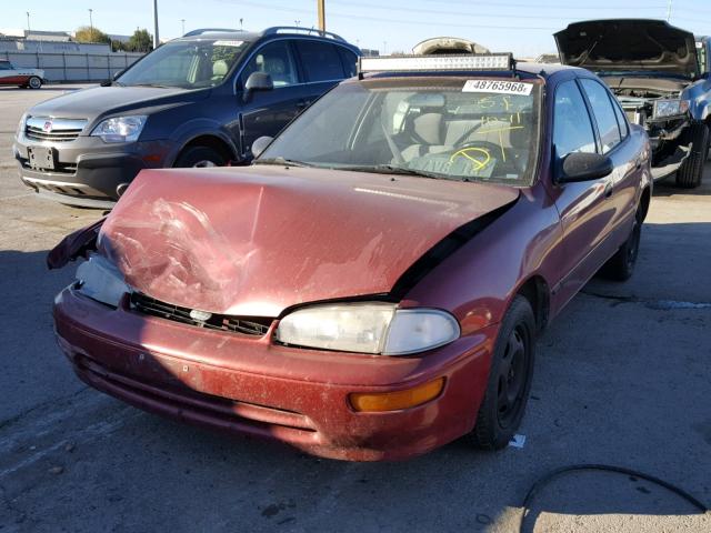 1Y1SK5266SZ076642 - 1995 GEO PRIZM BASE ბურგუნდია ფოტო 2