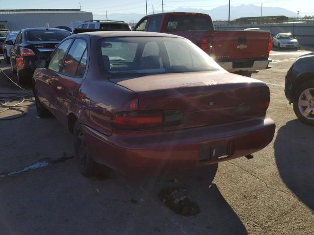 1Y1SK5266SZ076642 - 1995 GEO PRIZM BASE ბურგუნდია ფოტო 3