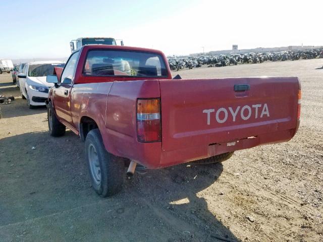 JT4RN81A4N0094776 - 1992 TOYOTA PICKUP 1/2 BURGUNDY photo 3