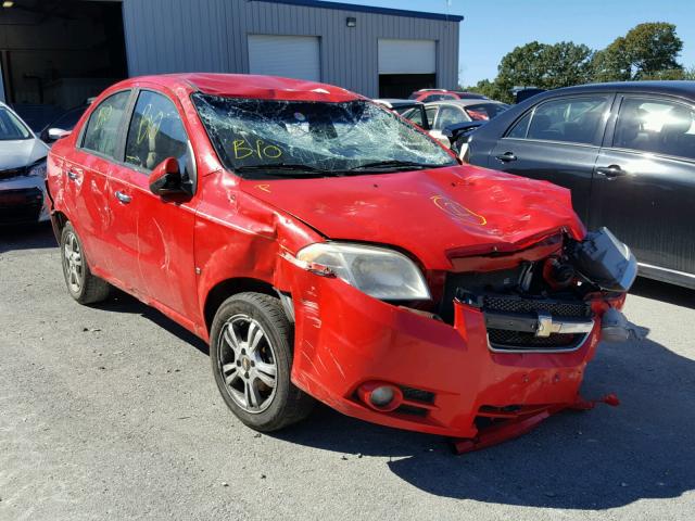 KL1TG56E79B302869 - 2009 CHEVROLET AVEO LT RED photo 1