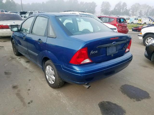 1FAFP33P0YW419352 - 2000 FORD FOCUS LX BLUE photo 3