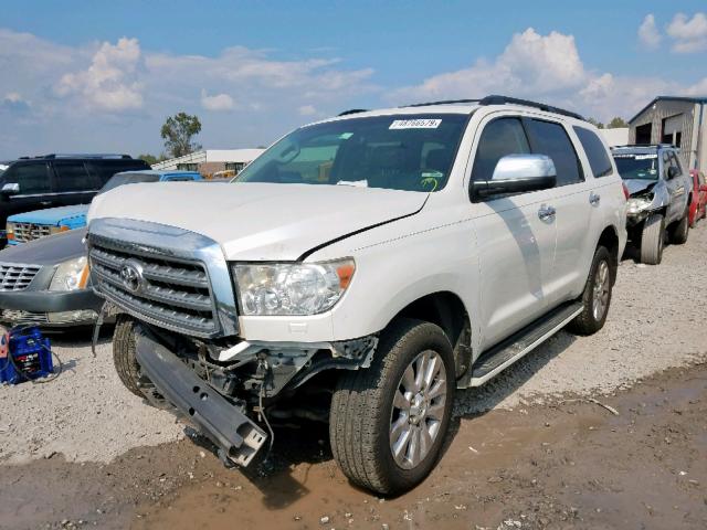 5TDYY5G15CS039823 - 2012 TOYOTA SEQUOIA PL WHITE photo 2