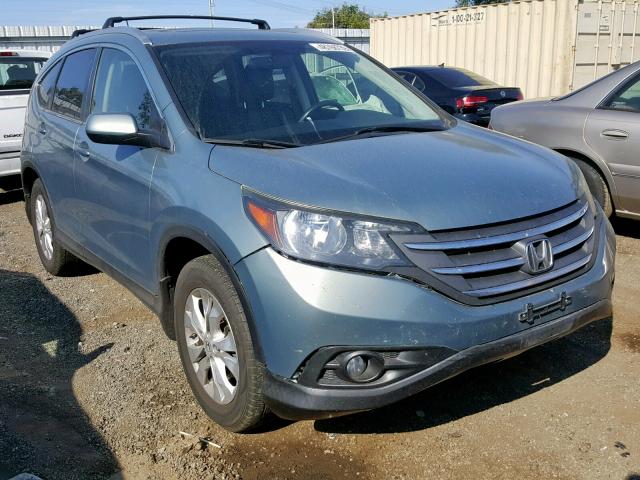 JHLRM4H78CC016604 - 2012 HONDA CR-V EXL GREEN photo 1