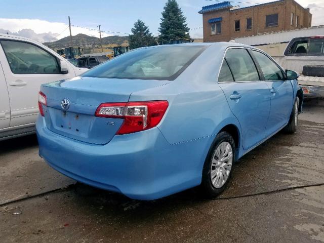 4T4BF1FK3CR270375 - 2012 TOYOTA CAMRY BASE BLUE photo 4