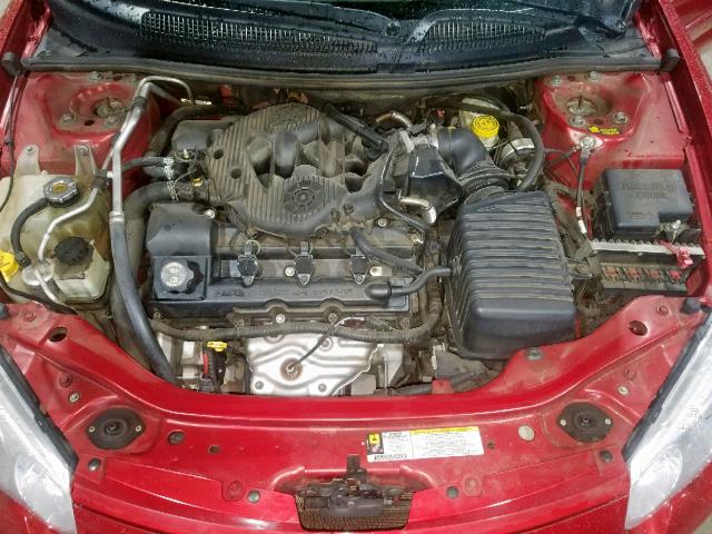 1C3EL75R86N283163 - 2006 CHRYSLER SEBRING GT RED photo 7