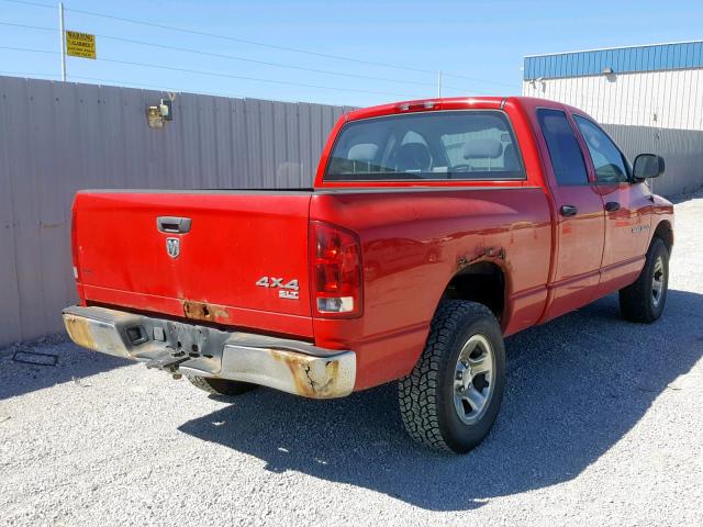 1D7HU18NX5J575470 - 2005 DODGE RAM 1500 S RED photo 4