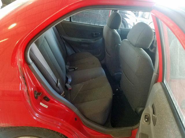 KMHCG45C32U369235 - 2002 HYUNDAI ACCENT GL RED photo 6