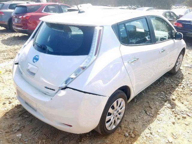 1N4AZ0CP6FC319371 - 2015 NISSAN LEAF S WHITE photo 4