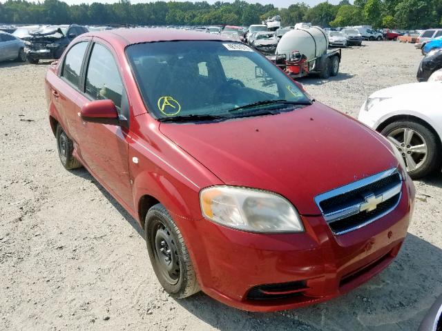 KL1TD56628B154906 - 2008 CHEVROLET AVEO BASE RED photo 1