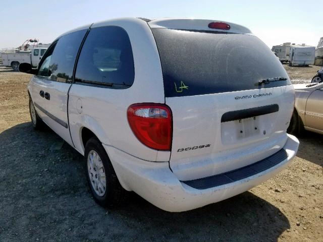 1D4GP23R37B243979 - 2007 DODGE GRAND CARA WHITE photo 3