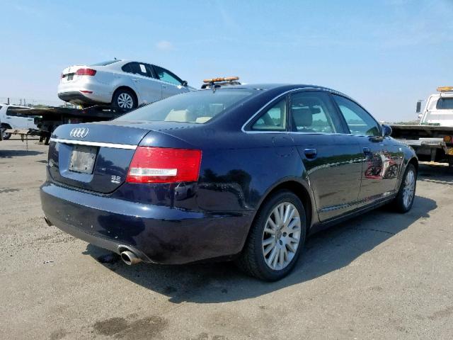 WAUDH74F67N095840 - 2007 AUDI A6 3.2 QUA BLUE photo 4