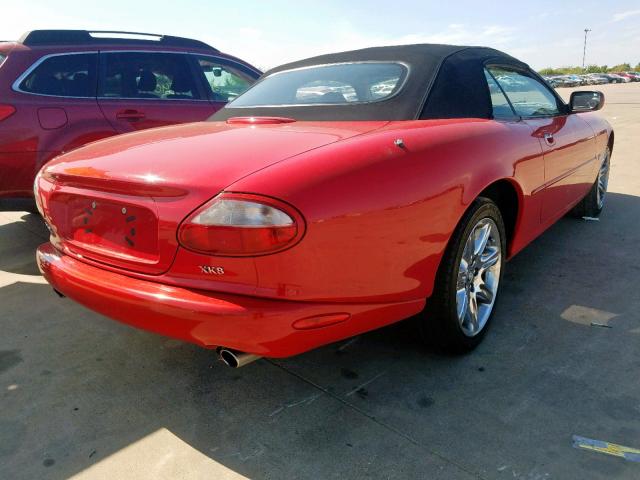 SAJJA42CXYNA11042 - 2000 JAGUAR XK8 RED photo 4