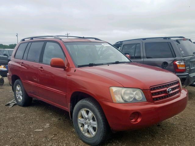 JTEHF21A320075195 - 2002 TOYOTA HIGHLANDER RED photo 1