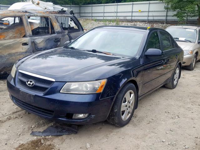 5NPEU46F96H103488 - 2006 HYUNDAI SONATA GLS BLUE photo 2