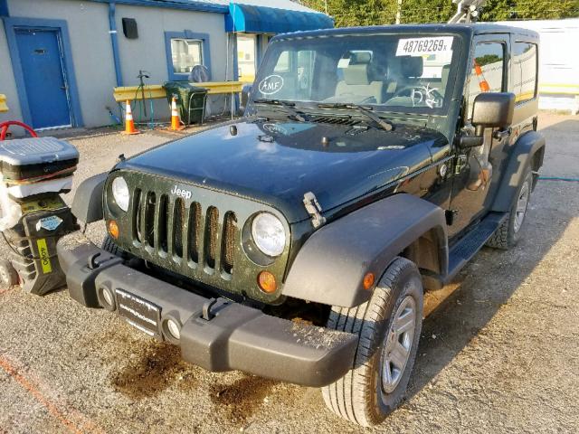 1J4AA2D1XAL141250 - 2010 JEEP WRANGLER S GREEN photo 2