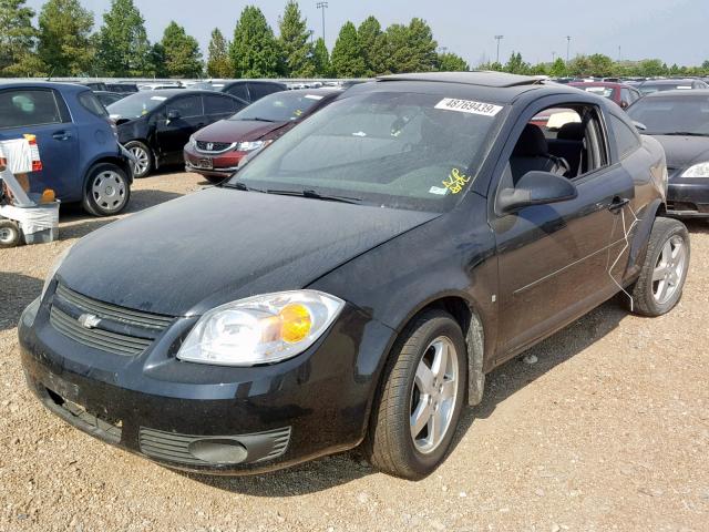 1G1AL15F367831824 - 2006 CHEVROLET COBALT LT BLACK photo 2