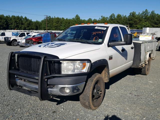 3D6WH48A37G788263 - 2007 DODGE RAM 3500 S WHITE photo 2