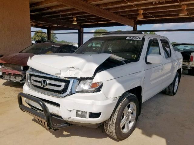 5FPYK16519B100894 - 2009 HONDA RIDGELINE WHITE photo 2